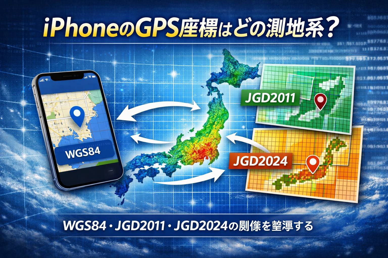 iPhoneのGPS座標はどの測地系？