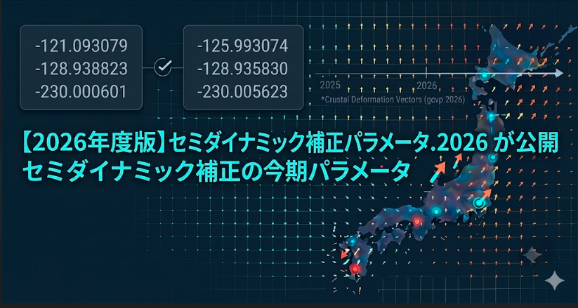 2026年度版 地殻変動補正パラメータ