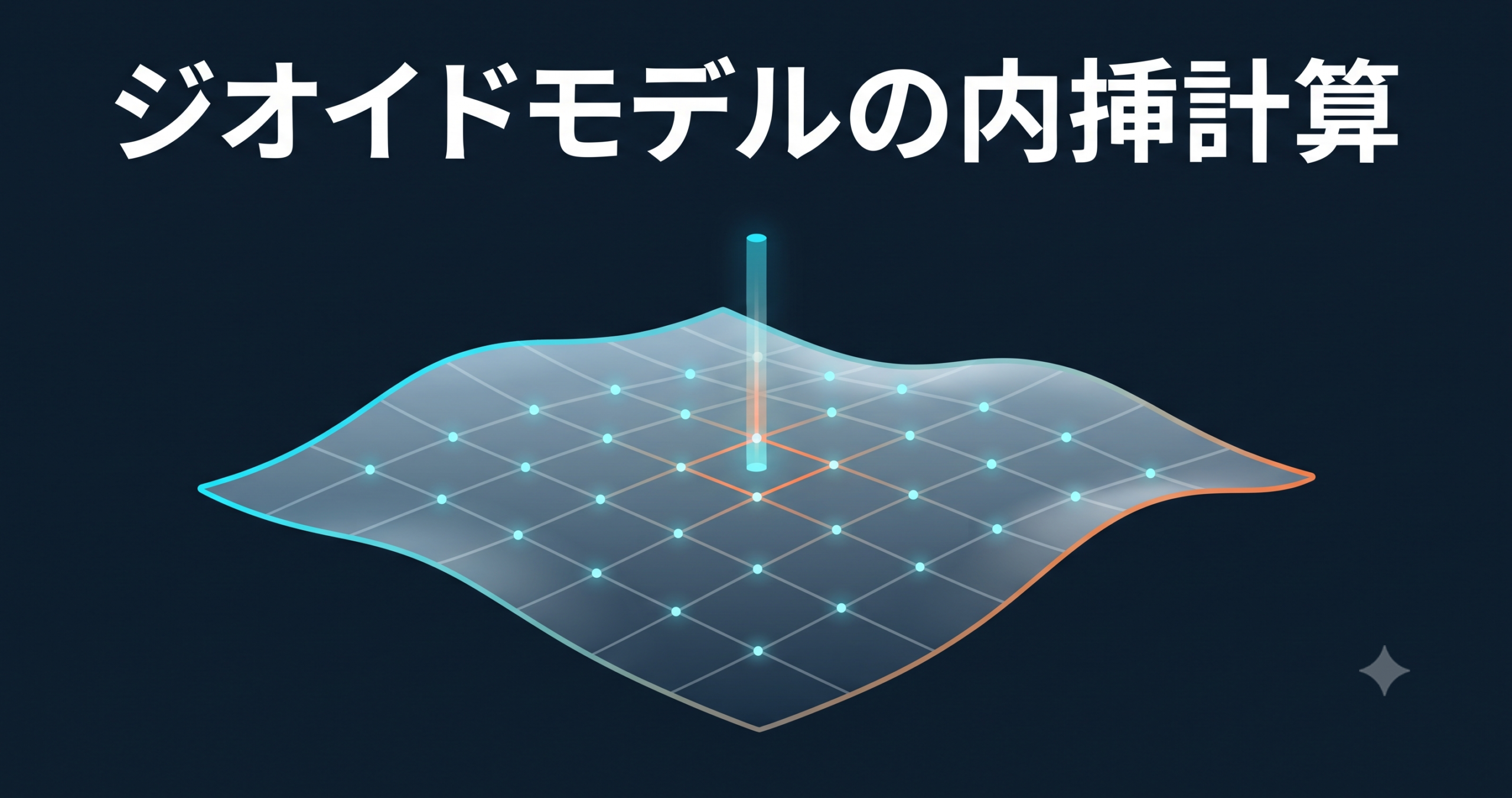 ジオイドモデルの内挿計算 — 格子からNを求める