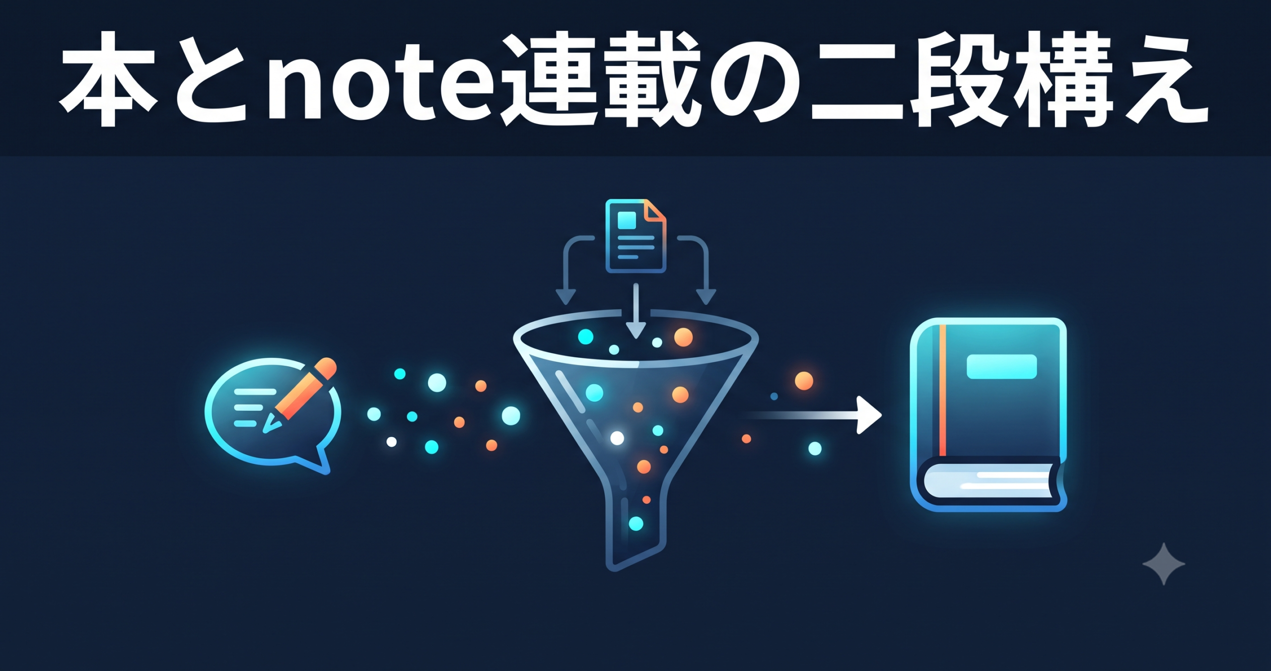 本とnote連載の二段構え — 章ごとのnote下書き運用（連載⑱）