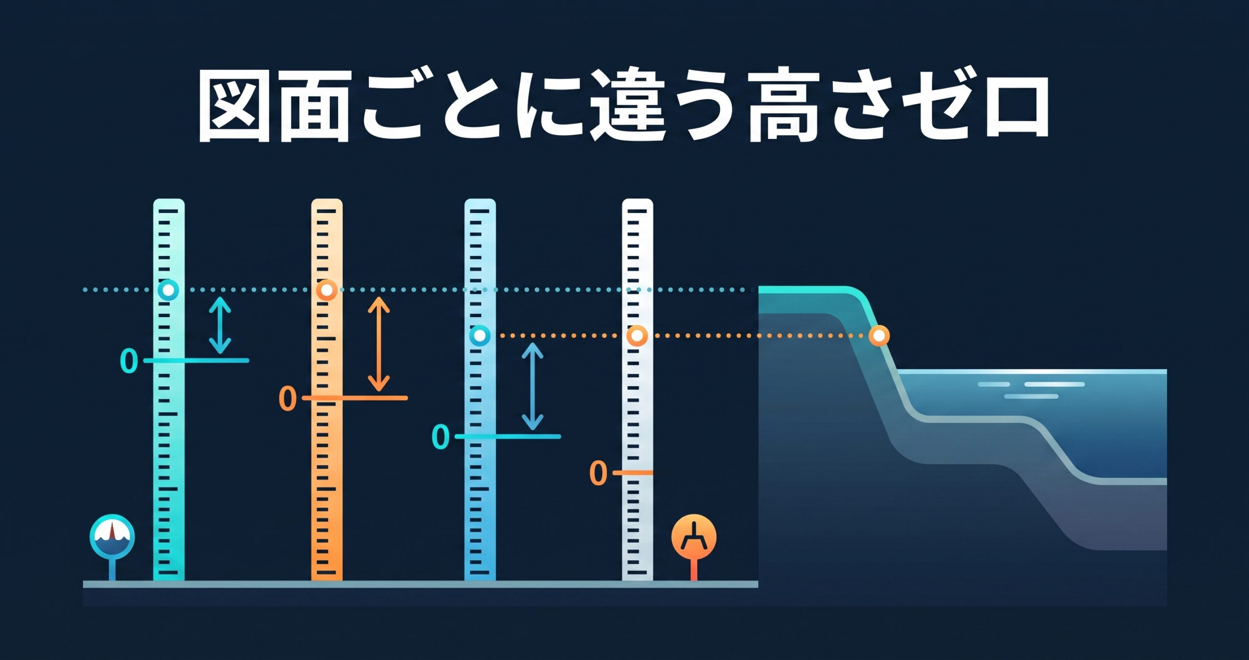 T.P.・A.P.・O.P.・Y.P. — 図面ごとに違う「高さゼロ」をそろえる